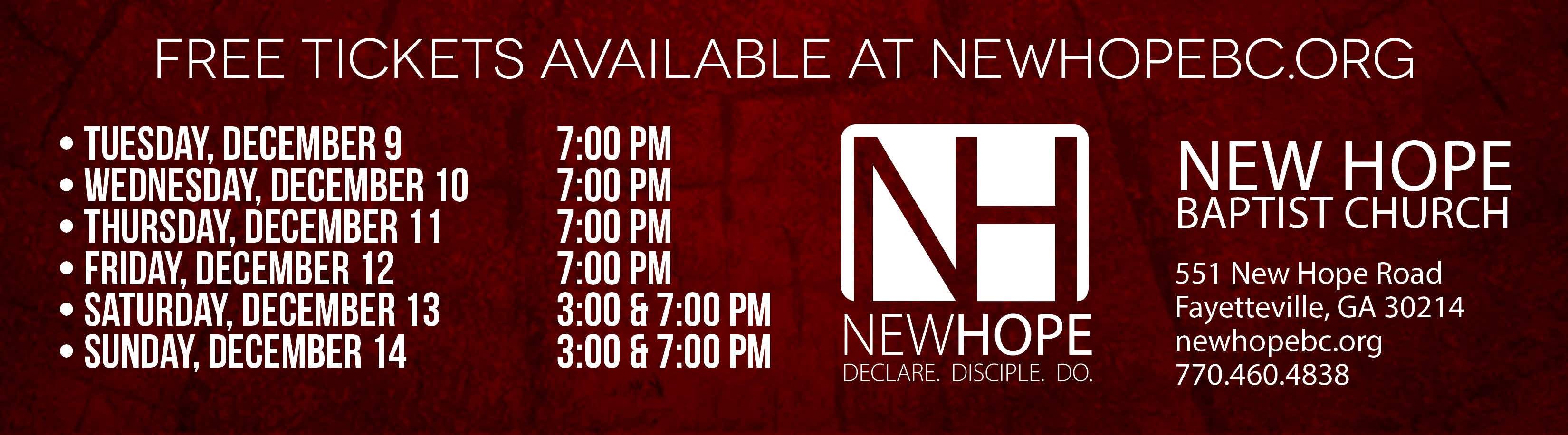 2014 Living Christmas Tree Tickets!